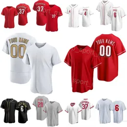 Equipe Baseball 6 Jonathan India Jerseys 4 Wil Myers 29 TJ Friedl 37 Tyler Stephenson 7 Spencer Steer 32 Jason Vosler 4 Matt Reynolds 35 Alejo Lopez Space City Man Woman H-