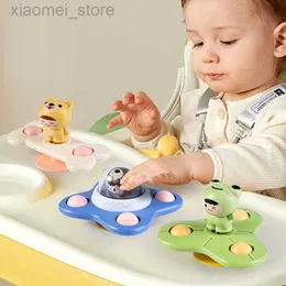 3pscbath zabawki wtryskiwacz zabawki dla dzieci ssanie puchar spinner zabawki dla dzieci niedźwiedź ręcznie fidget spinner sensory zabawki