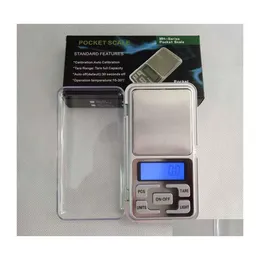 Bilance Mini bilancia elettronica digitale Gioielli con diamanti pesa Nce Pocket Gram Display LCD con scatola al minuto 500G / 0.1G 200G / 0.01G Dhhcd