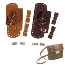 Bag delar Tillbehör Fashion DIY Handmade ryggsäck med S TRAP BOTTOM DrawString Bunches Läderhandtag för kvinnor handväska P230517