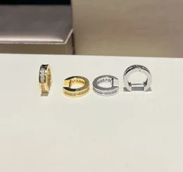 Designerörhängen toppkvalitet örhängen lyxiga smycken stud 18k guld pläterad designer officiella reproduktioner diamantörhängen klassisk stil anti allergi