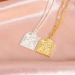Chains Fashion Medal Tree Of Life Pendant Necklaces For Women Men Gold Color Geometric Chronicles Mystery Choker