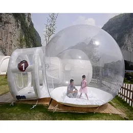 Fester tält för läger Uppblåsbart bubbelhus tält med ballonger parker resor flöt ljus på vattenytan bollformer Vit plastklart tältskönhet BA03 F23
