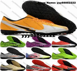 Mercurial VaporES 13 Elite TF Soccer Cleats Soccer Shoes Football Boots Size 12 Us12 Us 12 Eur 46 Mens Sneakers CR7 Indoor Turf botas de futbol Soccer Cleat White Sports
