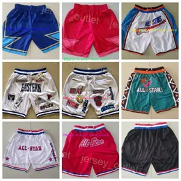 Карманная молния All-Star Basketball Short 1996 Just Don Elastic Wiast Wear Sweet Antage Vintage Sport Shorts Hip Pop Bants