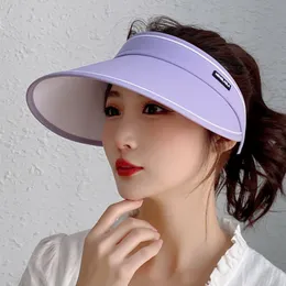 Szerokie brzegowe czapki wiadro lato dla kobiet słonecznych wizusu froen czapka kobieta na świeżym powietrzu swobodna baseball kobieta ochrona UV 230517