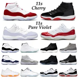 Jumpman 11 Basketball Shoes Men Women Retro Cherry 11s Midnight Navy Cool Grey 25th Anniversary Bred Pure Violet 72-10 Mens Trainers Sport Sneakers