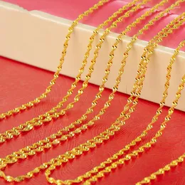 Łańcuchy jednoskładnikowe łańcuch fali wodnej Naszyjnik pasujący Eternal Gold wypełniony złotem Kobiety pojedyncze mecz biżuterii hurtowa