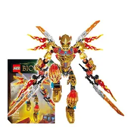 Bionicle Tahu Ikir Figuras de ação Brinquedos de bloco de construção para crianças Boy Boy Gift Compatible Major Brand 71308 71303 209pcs Conjunto AA244R
