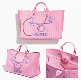 summer top handle womens Luxurys handbag maxi shopper bag designer pink cc bag Mens work duffle crossbody shoulder chain bag clutch nylon beach canvas bags