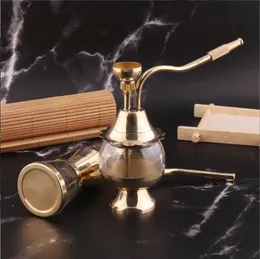 Tubos de fumantes novos vendas a quente de cobre Filtro de água magneta garrafa de cigarro em caldo de água de água de fins dupla tubo de água