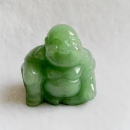 Charms Genuine Asian Jade Smile esculpido Buda Jóias Jóias Presente de Natal