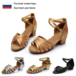 Dance Shoes Children Adult Latin Dance Shoes Ladies Girl Tango/Ballroom/ Salsa Dancing Shoes Soft Bottom Exercise Shoes Indoor Sandals C01G 230518