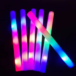 9 estilo LED Glow Sticks Lighting Foam Stick para la decoración del partido Boda Concierto Cumpleaños A113