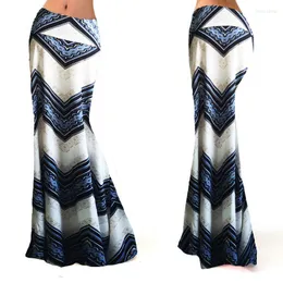 Skirts S-3XL Spring Elastic High-waist Long Pencil Skirt For Women 2023 Printed Maxi Faldas Largas Mujer Para Fiesta