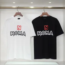Italien gjorde designer herr kvinnor t-shirt lös t-shirt med bokstäver sommaren mäns casual skjorta lyxkläder street kläder kort ärm polos t-shirt storlek s-xxl