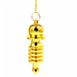 Pendant Necklaces Ya.x Metal Divination Pendulum For Biolocation Fortune Telling 5 Ring Brass Reiki Charms Chakra