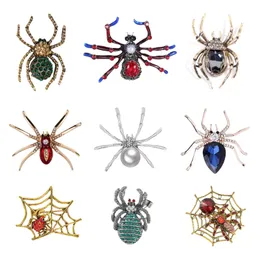 Broche de araña insecto creativo Retro, broches de cuello de ropa de aleación de moda, accesorios de vacaciones