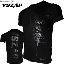 Men's T-Shirts VSZAP Boxing MMA T Shirt Dark Wolf Jerseys Gym Tee Fighting Martial Arts Fitness Training Muay Thai Men J230518