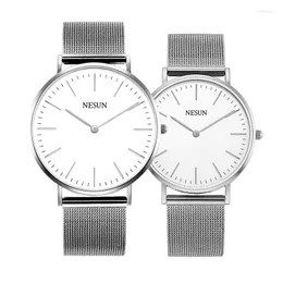 Wristwatches Switzerland Nesun Watch Men & Women Japan MIYOTA Quartz Movement Lover's Watches Sapphire Waterproof Clock N8801-L3Wris