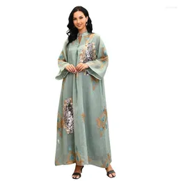 Etniska kläder pärlstav aftonklänning Löst Mellanöstern kjol Muslimsk kvinnor Casual Wear broderad arabiska Omani Robe