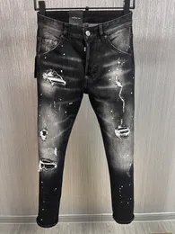 بنطلون جينز للرجال Coolguy Jeans Classic Hip Hop Moto Mens Mens Design Jeans Denim Biker Black 880