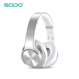 Cell Phone Earphones SODO MH5 Headphone Nirkabel S er 2 In 1 5 0 Kompatibel dengan Bluetooth Stereo HiFi Lipat Mikrofon Mendukung TF FM 230517