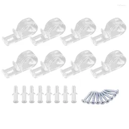 Curtain SEWS-8Pcs Clear P Clips Hook Roller Blind Child Safety Chain Cord Clip Hooks For Vertical Roman Blinds