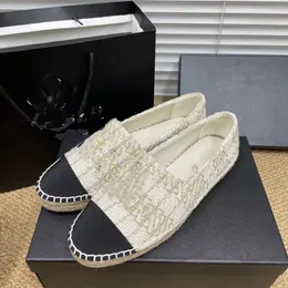 2023 quality brand designer shoes fashion jeans, fisherman flats lazy, sandals lady casual lady luxury linen slippers 35-41