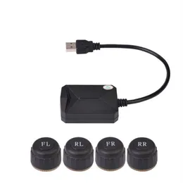 Per Android USB TPMS Sistema di monitoraggio della pressione dei pneumatici Sensore esterno interno automatico per la navigazione in auto TMPS