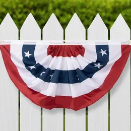 Bandierine con bandiera americana per esterni Stati Uniti d'America pieghettati bandiere a ventaglio decorazioni patriottiche decorazioni per esterni