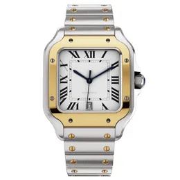 新しいスクエア腕時計 39.8 ミリメートルステンレス鋼機械式 Watche ブレスレットファッションメンズ腕時計男性腕時計