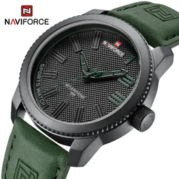 Avanadores de pulso Naviforce Male Wristwatch Sports Militares Sports Choque à prova d'água Relógio de couro Moda Moda Relógio Casual Relogio Masculino 230518