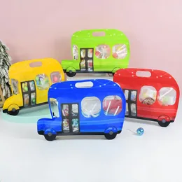 Gift Wrap 5pcs Cartoon Car Shape Candy Bags Cookie Snack Plastic Kids Birthday Festival Party Favor Packaging Bag Decor Supplies