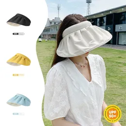 Wide Brim Hats Bucket Summer Shell Sunscreen UV Face Shield Beach Sunshade Childrens Wear Good Material Empty Top 230517