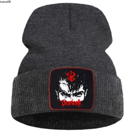 Beanie/Skull Caps Guts från Berserk Prints Women Bonnet Hats All-Math Trendy Casual Balaclava Bekväm Harajuku Hat Winter Unisex Sticked Cap J230518