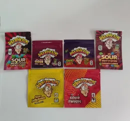 Warheads Pouch Sour Bag Edibles Gummies Mylar Storage Package Packing Bags Wowheads Jelly Beans Smell Proof Child Gummy Chewy Cube3905104