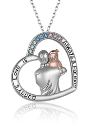 12PCS Kreatywny kształt serca tata miłość wisiork naszyjnik moda córka rodzinna biżuteria romantyczna prezenty z okazji Dnia Ojca