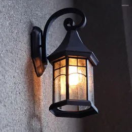 Vägglampor retro utomhus lampa vattentät trädgård amerikansk balkong trappor yttre terrass lb12211