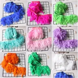 Andra evenemangsfestleveranser 1m Turkiet Feather Costume Trimning Soft Fluffy Dyed Colorf Ribbon Lace Decoration Drop Delivery Home GA DHX6B