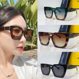 Fendisunglasses occhiali da sole Designer quadrato Designer oversize acetato telaio da sole personalizzati da sole 40068 Lunettes de soleil