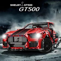 IN STOCK GT500 Super Racing Car Building Blocks Model High-tech 18K K135 Shelby Education Creative Technology Bricks Boys Birthday264O