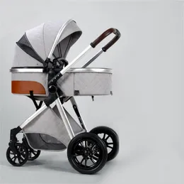 Walking Proteable barnvagn med bilstol mode populärt check utomhus gata skyddande baby vagn multifunktionell vikbar liggande bekväm ba01 c23