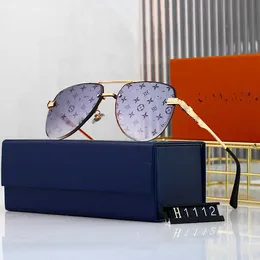 Солнцезащитные очки дизайнер Lou Vut Luxury Cool Sunglasses без океана Toad Fashion Street Print Универсальные очки