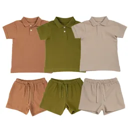 Kleidungssets Sommer Kleinkind Baby Kleidung Kurzarm Poloshirt Shorts Outfits Kinder Jungen Mädchen Baumwolle Tops T-Shirts Babykleidung 0-5 Jahre 230517