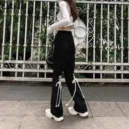 Jeans Mujer Denim Flare Pantalones Sexy Moda Streetwear Y2k Elegante Vendaje Cintura alta Ocio Estilo coreano Mujer Popular Ins