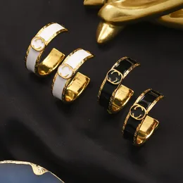 Elegant stil lyxdesigners brev örhänge berömda kvinnor emalj öronklipp örhänge bröllopsfest juvelen tillbehör hög kvalitet 20stil