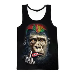 New 3D Printing Funny Animal Monkey Gorilla Tank Top Fashion Men Women Tracksuits Crewneck Vest Plus Size S-6XL Harajuku