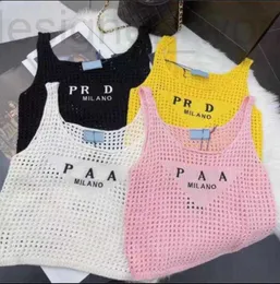 女性用プラスサイズのTシャツデザイナー最新の夏のデザインPRD女性ファッショントレンドセクシーなホロー刺繍文字ルーズスーパークールワイドショルダーストラップベストFRZR