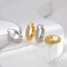 Серьги для обруча классическая женская ушная манжета медная медная сплава циркон кольцо для женского день рождения части ювелирные аксессуары
